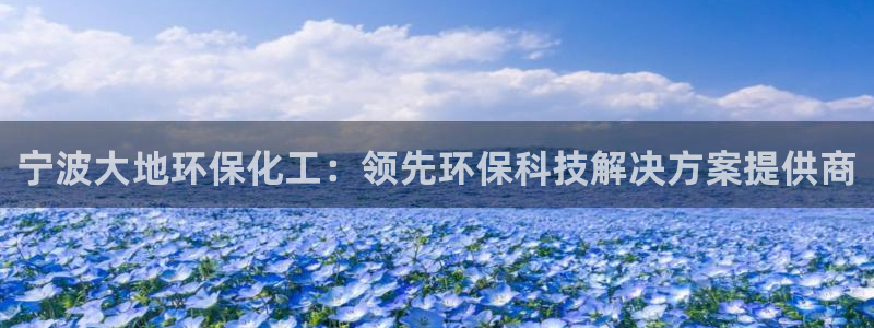 亿万笞人：宁波大地环保化工：领先环保科技解决方案提供商