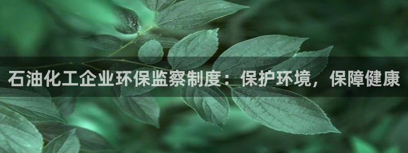 亿万先生手机版入口在哪：石油化工企业环保监察制度：保护环境，保障健康